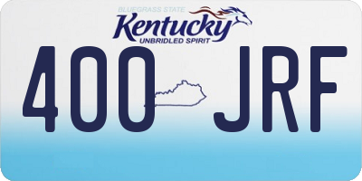KY license plate 400JRF