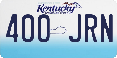 KY license plate 400JRN