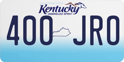 KY license plate 400JRO