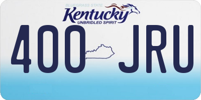 KY license plate 400JRU