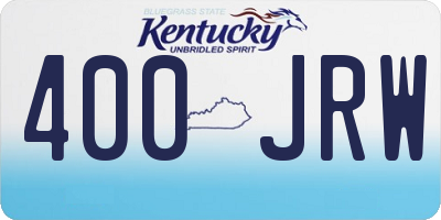 KY license plate 400JRW