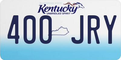 KY license plate 400JRY