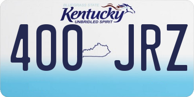 KY license plate 400JRZ