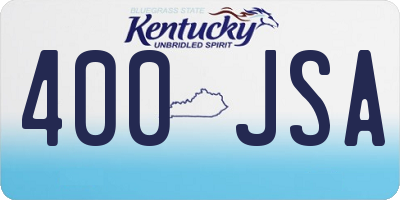 KY license plate 400JSA