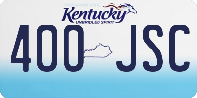 KY license plate 400JSC