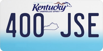 KY license plate 400JSE