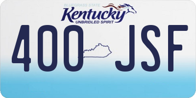 KY license plate 400JSF