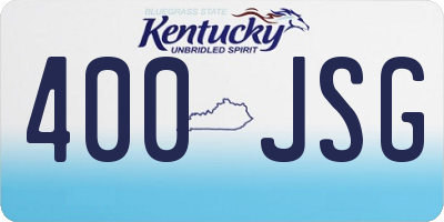 KY license plate 400JSG