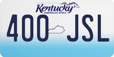 KY license plate 400JSL