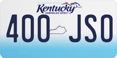 KY license plate 400JSO