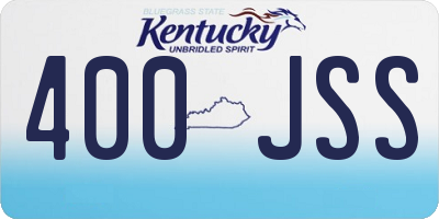 KY license plate 400JSS