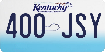 KY license plate 400JSY