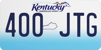 KY license plate 400JTG