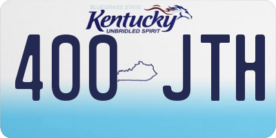 KY license plate 400JTH
