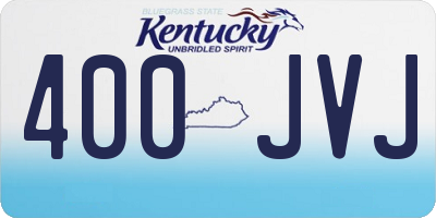 KY license plate 400JVJ