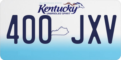 KY license plate 400JXV