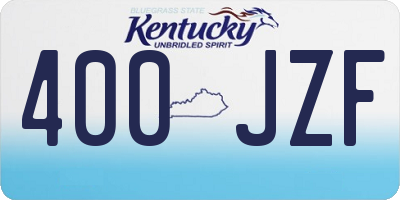 KY license plate 400JZF