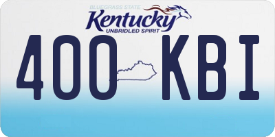 KY license plate 400KBI