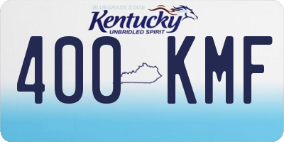 KY license plate 400KMF