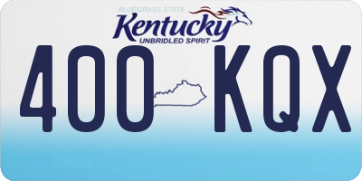 KY license plate 400KQX