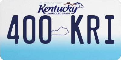 KY license plate 400KRI
