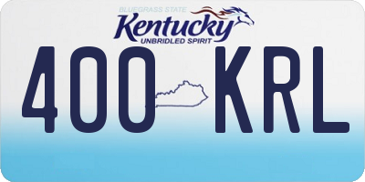 KY license plate 400KRL
