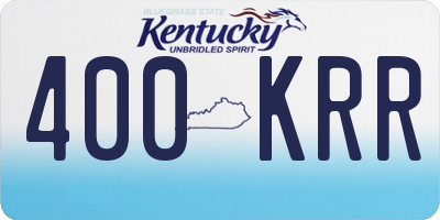 KY license plate 400KRR