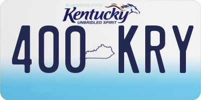KY license plate 400KRY
