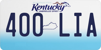 KY license plate 400LIA