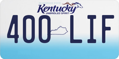 KY license plate 400LIF