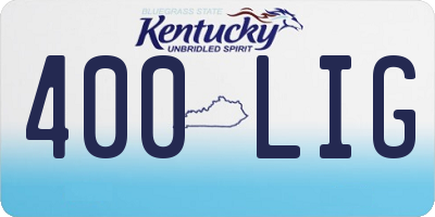KY license plate 400LIG