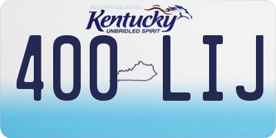KY license plate 400LIJ