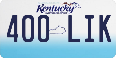 KY license plate 400LIK