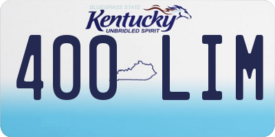 KY license plate 400LIM
