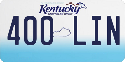 KY license plate 400LIN