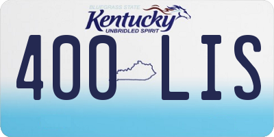 KY license plate 400LIS