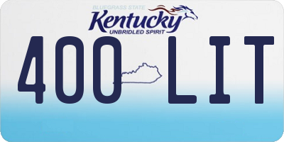 KY license plate 400LIT