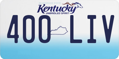 KY license plate 400LIV