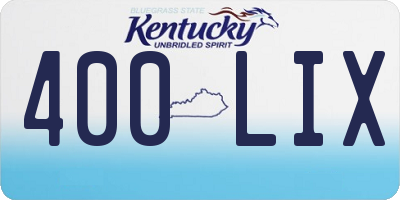 KY license plate 400LIX