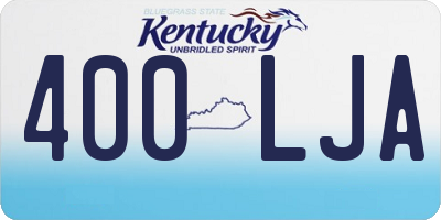 KY license plate 400LJA