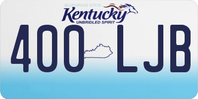 KY license plate 400LJB