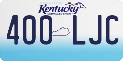 KY license plate 400LJC