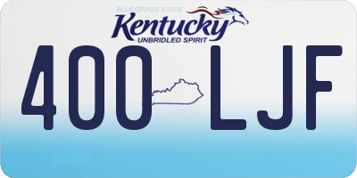 KY license plate 400LJF