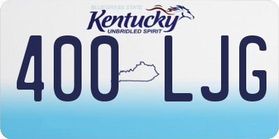 KY license plate 400LJG