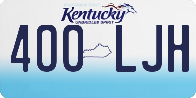 KY license plate 400LJH