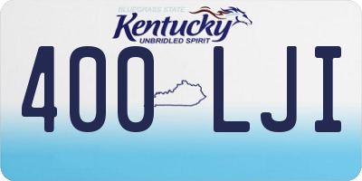 KY license plate 400LJI