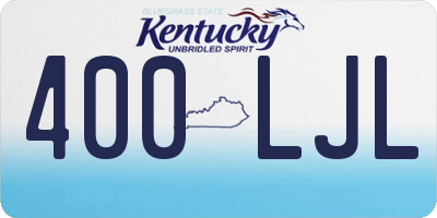 KY license plate 400LJL