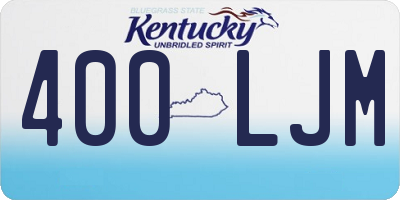 KY license plate 400LJM
