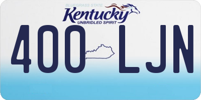 KY license plate 400LJN
