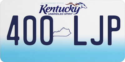 KY license plate 400LJP
